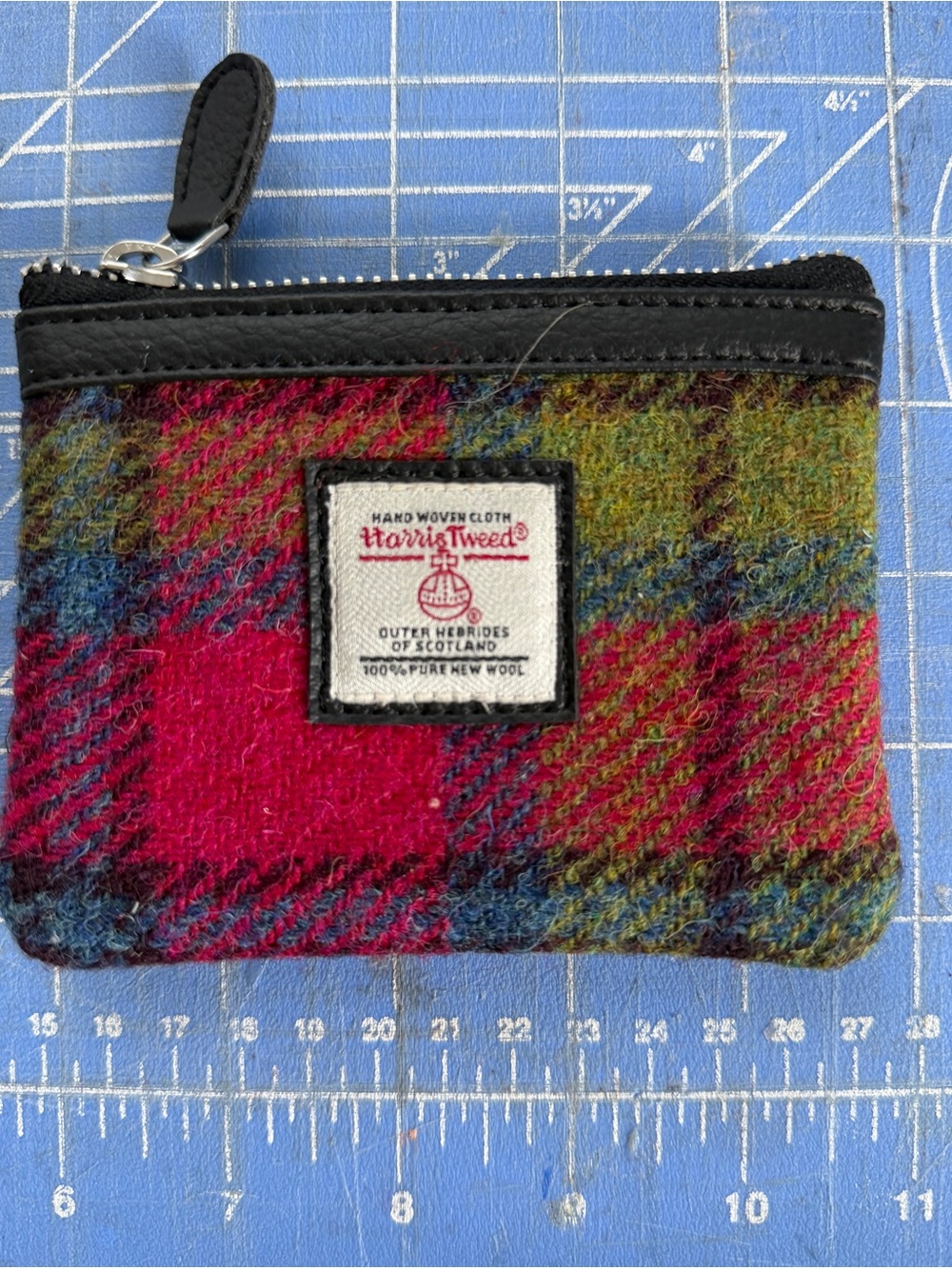 Harris Tweed Multicolor Wool Coin Pouch